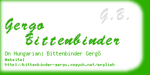 gergo bittenbinder business card